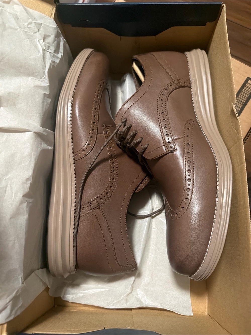 Cole Haan Original Grand Shortwing Dress Shoe Men’s Size 11 Truffle/Irish C37963